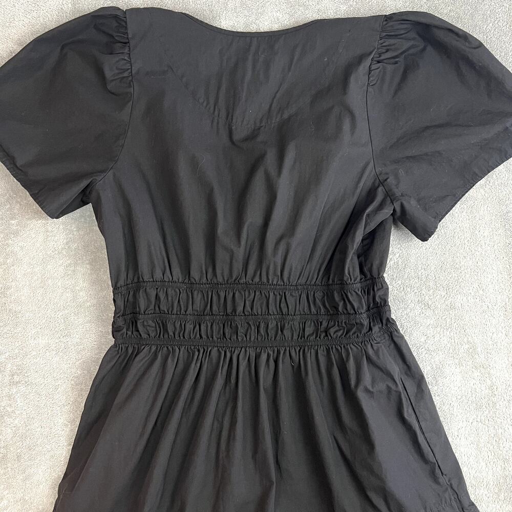Anthropologie Somerset Mini Dress Womens L Black Tiered Boho Peasant - Picture 7 of 10